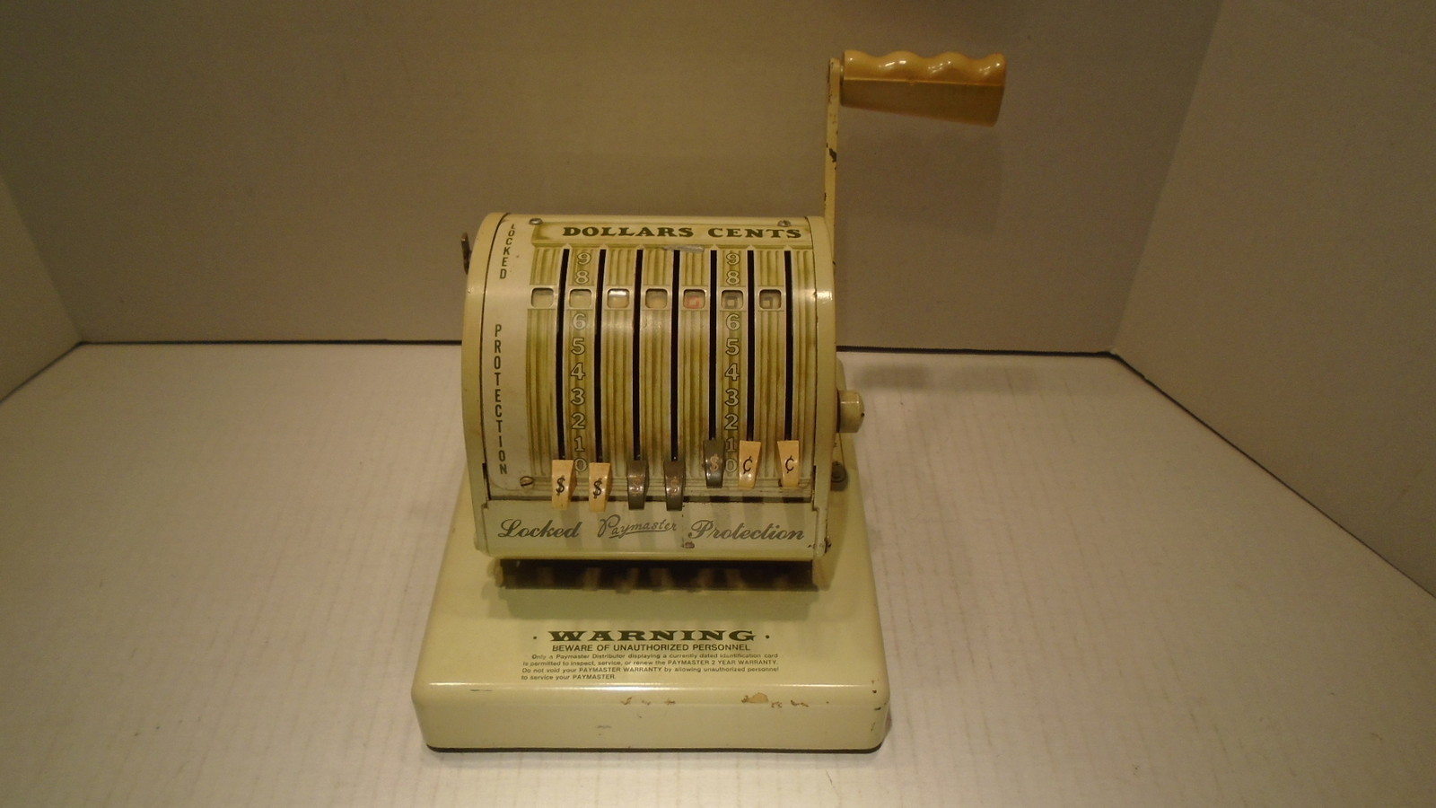 Paymaster Check Writer Locked Protection Series X-550