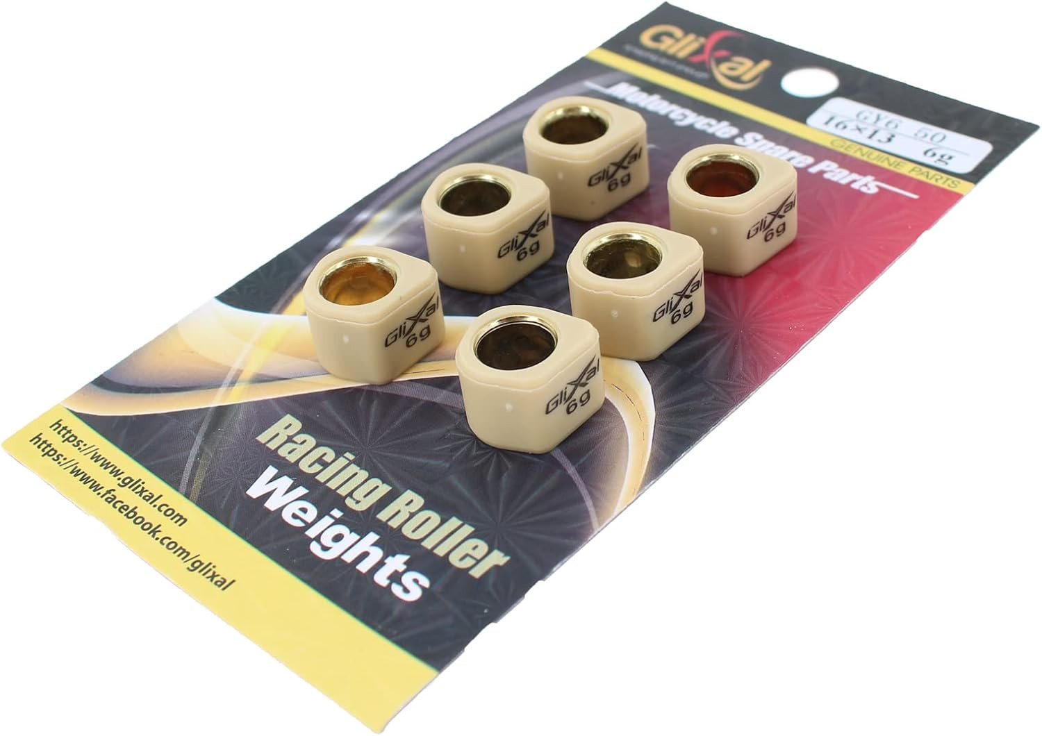 16x13mm High Performance Polygon Variator Sliders, Racing Sliding Roller Weights