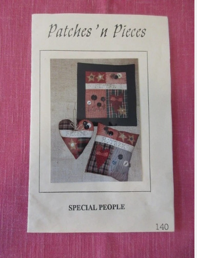 Vtg Rare Patches' n Pieces SPECIAL PEOPLE Applique 1995 Pattern #140