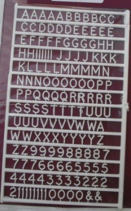 Slater's 1106 White Plastic Letters & Numerals 6 mm High