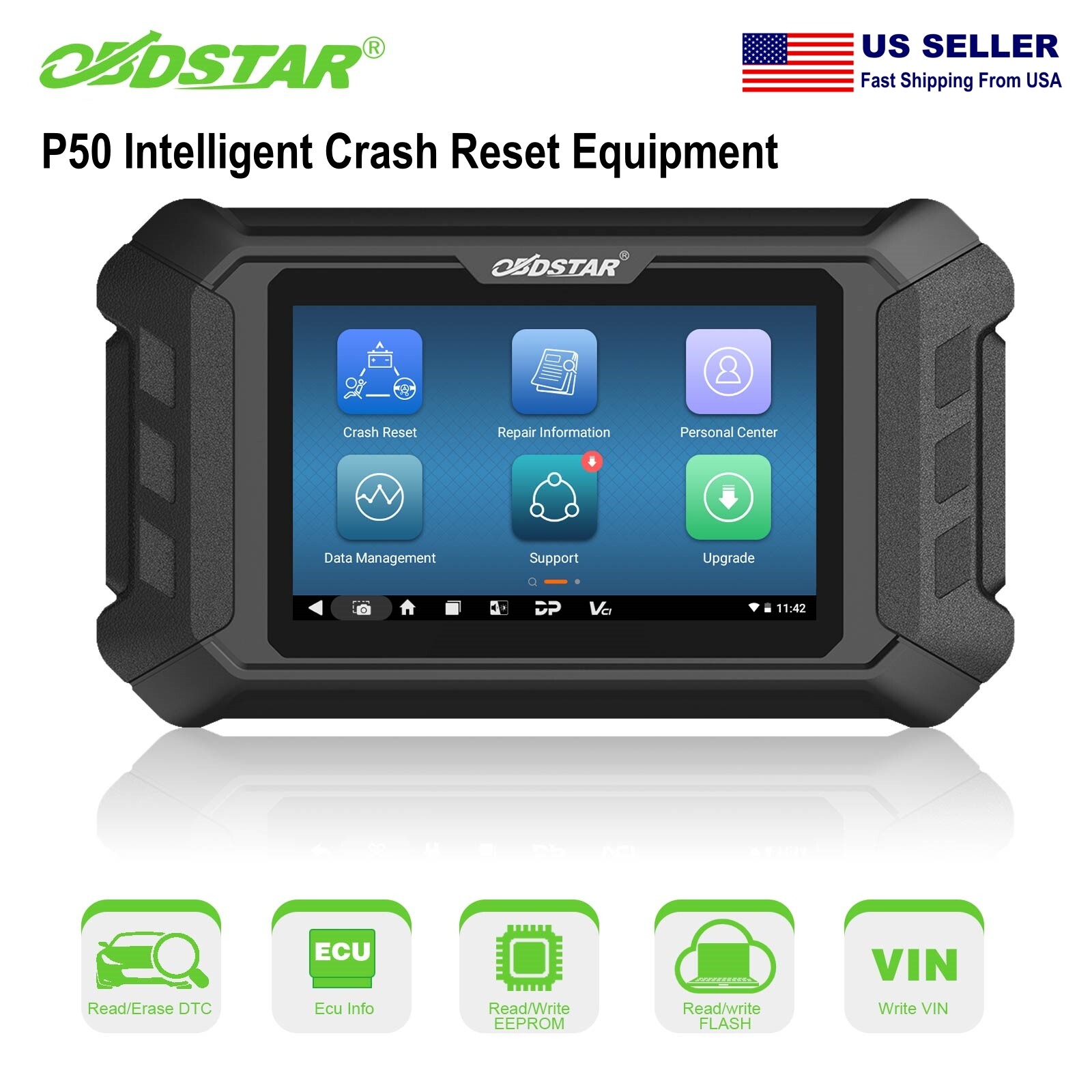 OBDSTAR P50 Intelligent SRS Reset Equipment For 16600+ ECU Part No/108 Car Brand