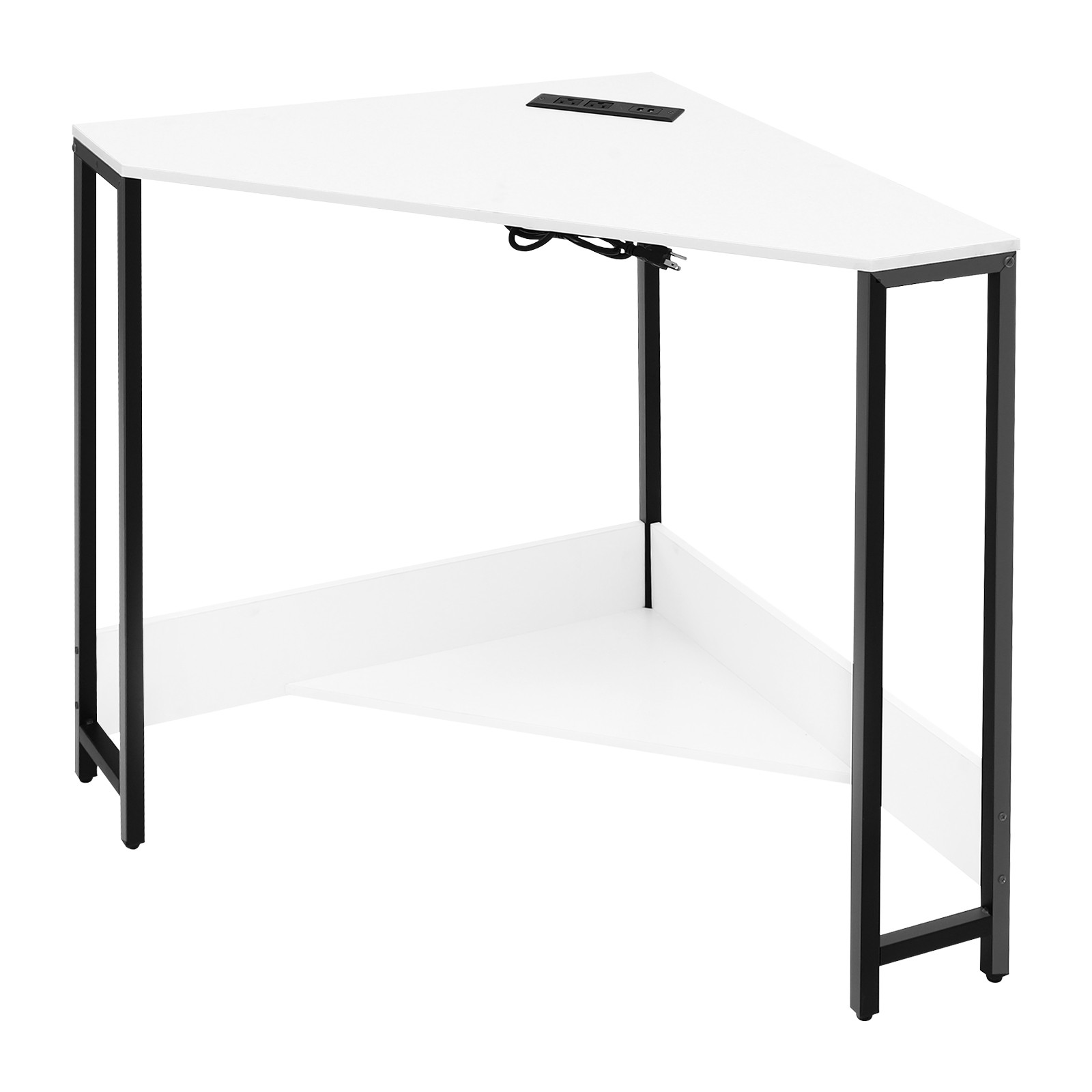 68×68×75 cm Corner Desk with Outlets for Compact Spaces and Modern Design