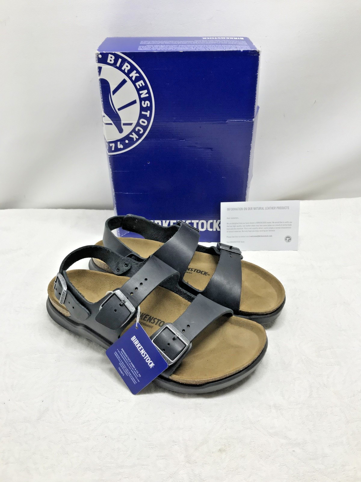 Birkenstock Milano Mens Sandals 10 Leather Upper Cork Footbed Regular Narrow 43