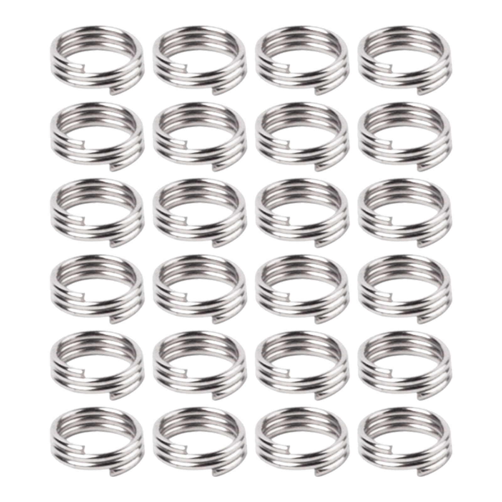 Bullet Dart Spring Rings Silver 24 Pieces