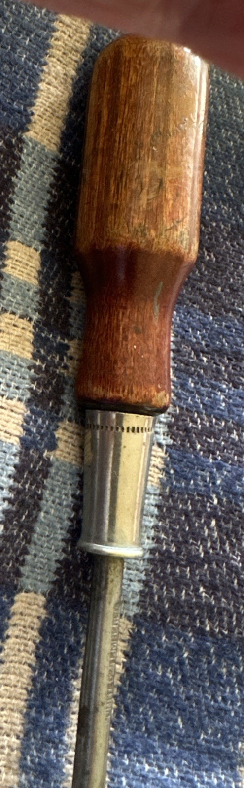 Vintage Large United Tempered Wood Handle Screwdriver
