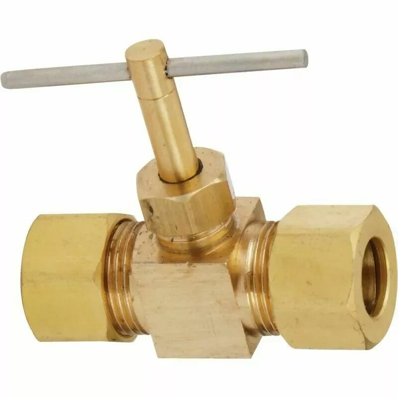 Lincoln Products 107407 Straight Needle Valve 1/4'' Tube x 1/4'' Tube