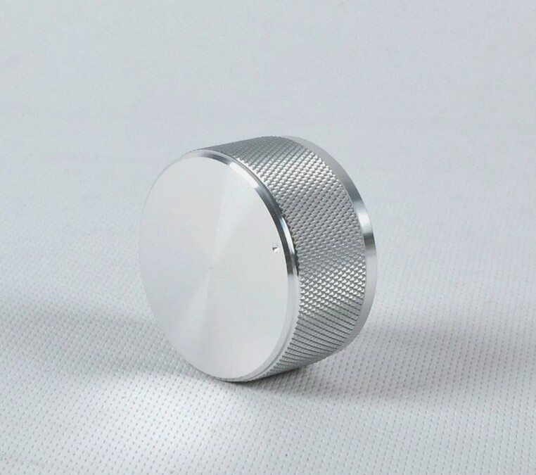 1 PCS Solid aluminum knurled silver 44*22 Amplifier volume potentiometer knob