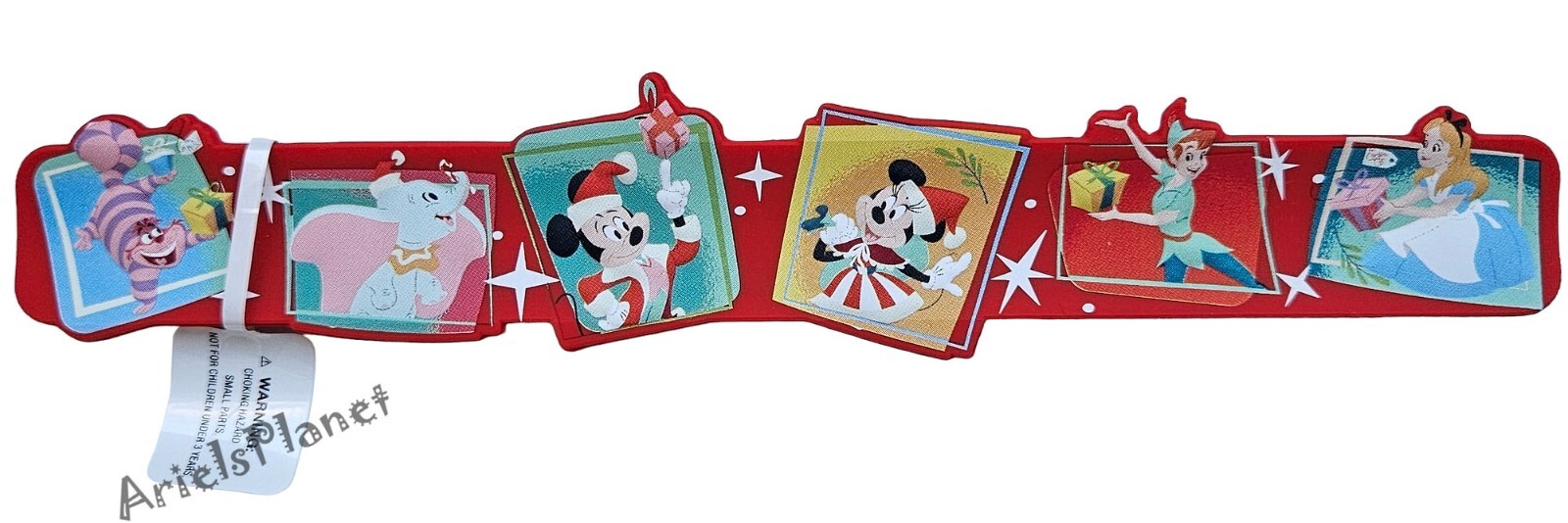 Disney Parks Mickey & Friends Holiday Greetings Christmas Slap Bracelet