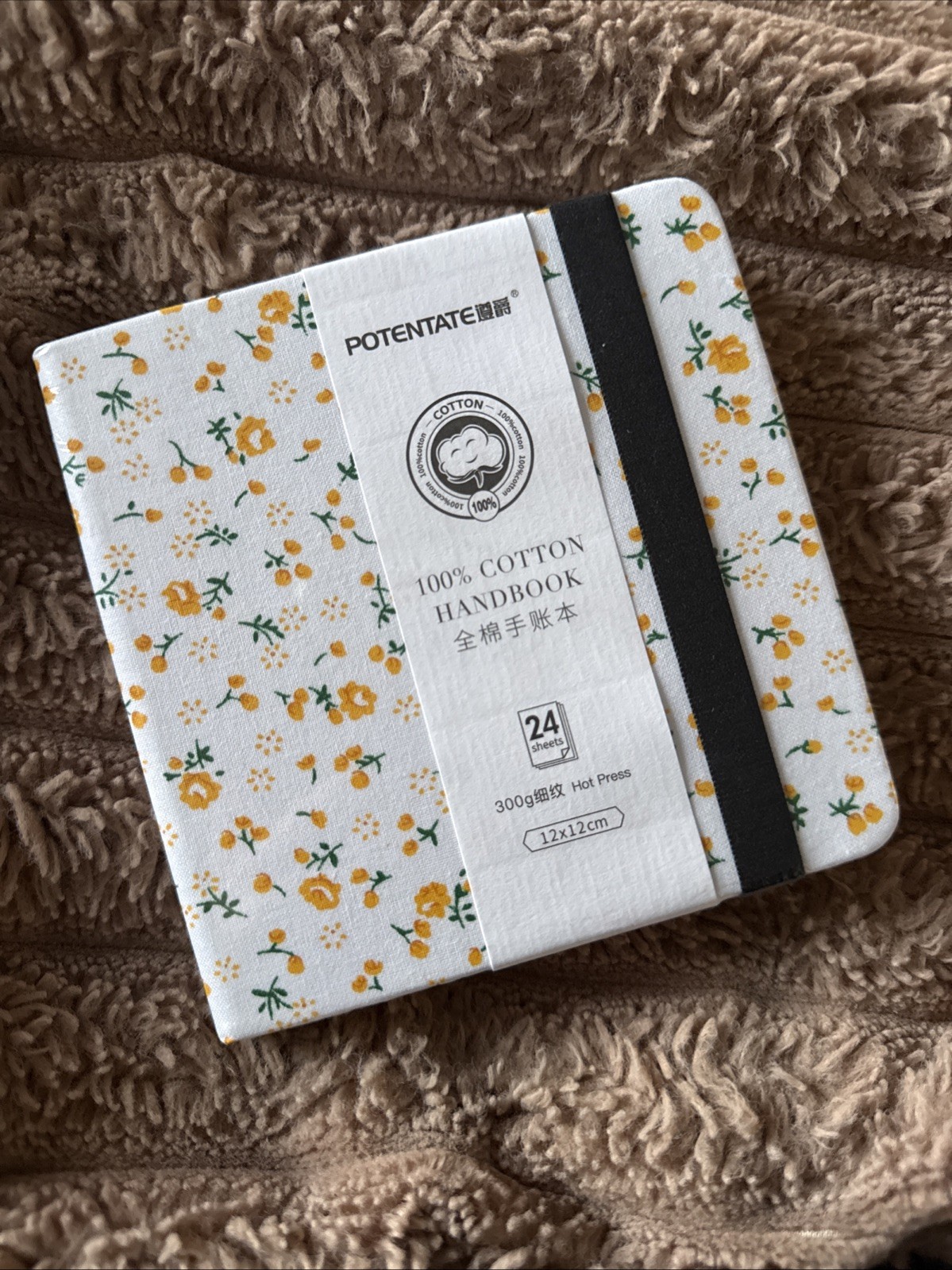 Sketch book watercolour 100% Cotton 24 Sheets 300g 12x12 cm Hot Press