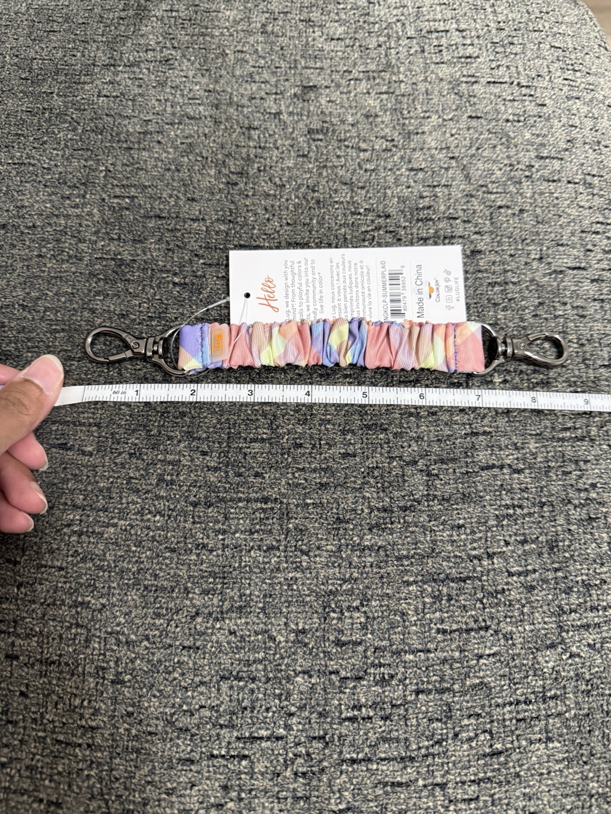 Lug Bungee Key Clip Summer Plaid