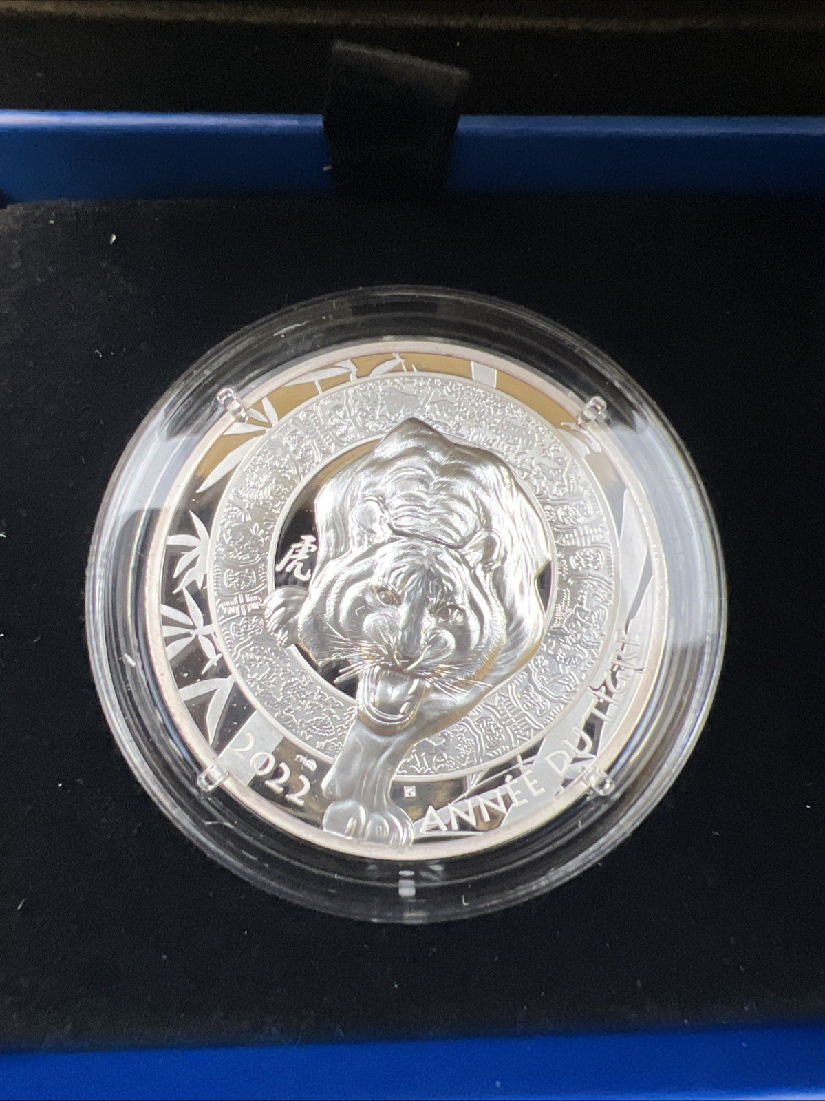 2022 20€ Proof Year Of The Tiger Monnaie De Paris 1 oz Silver Coin OGP