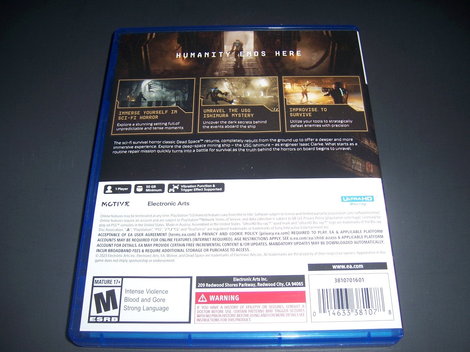 Replacement Box Case ONLY - DEAD SPACE - Sony PlayStation 5 PS5 AUTHENTIC