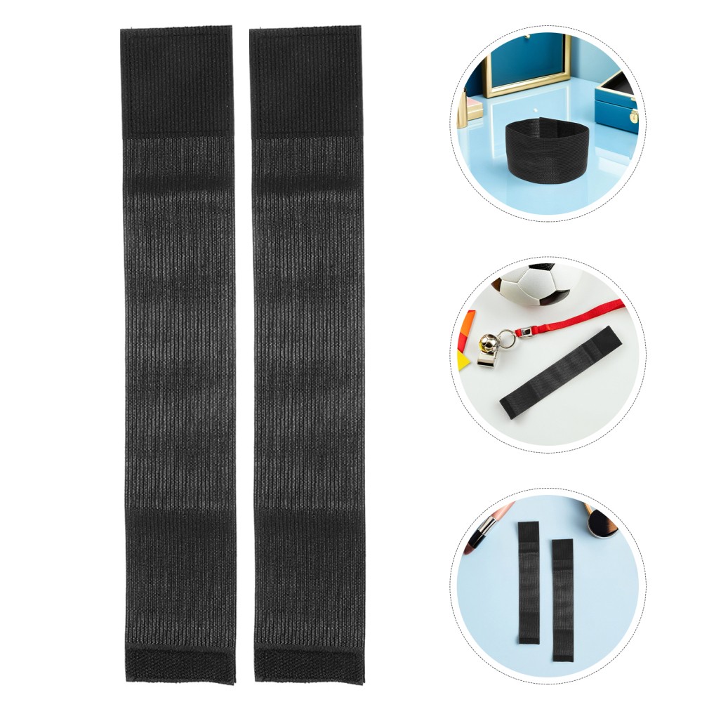 12 Pcs Elastic Black Mourning Bands Adjustable Funeral Armbands Polyester
