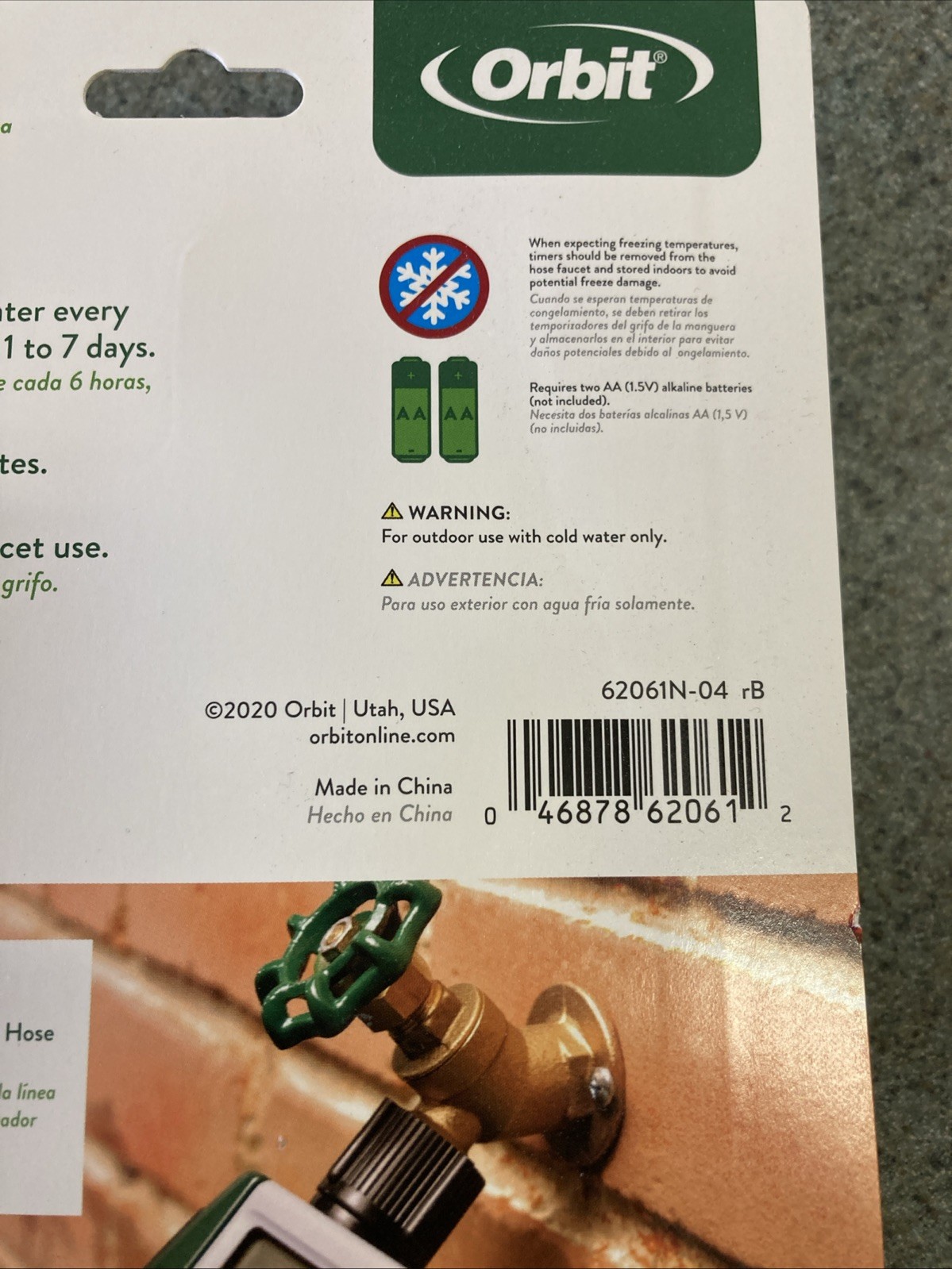 Orbit 62061Z Single-Outlet Hose Watering Timer - Green