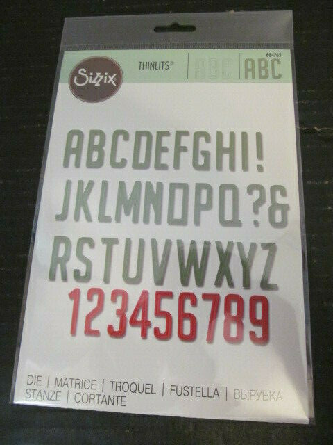 Sizzix Thinlits Embossed Alphabet ABC Die Set, 664765