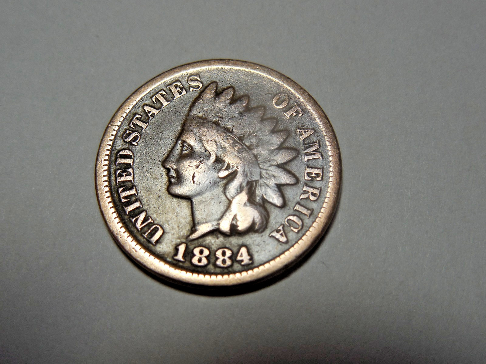 1884 Indian Head Penny in Fine condition. Great looking coin.  Liberty!!!!
