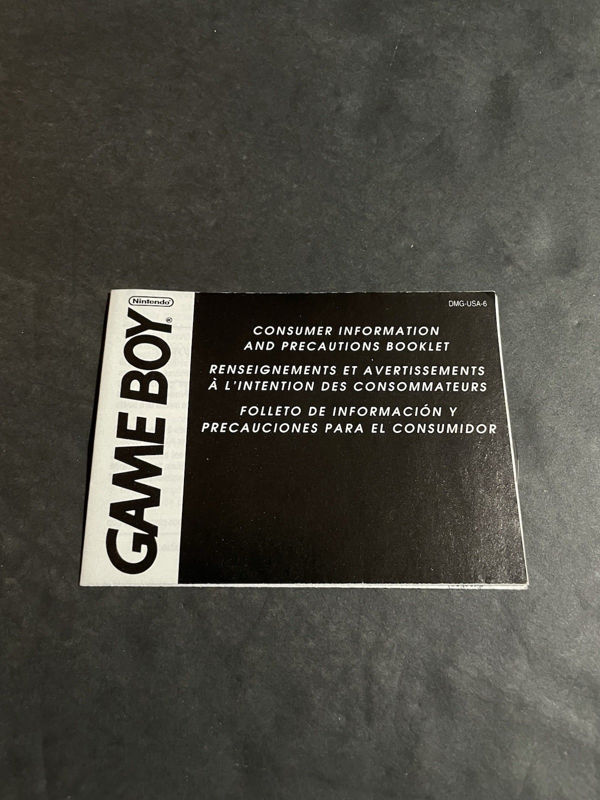 Gameboy precaution Insert