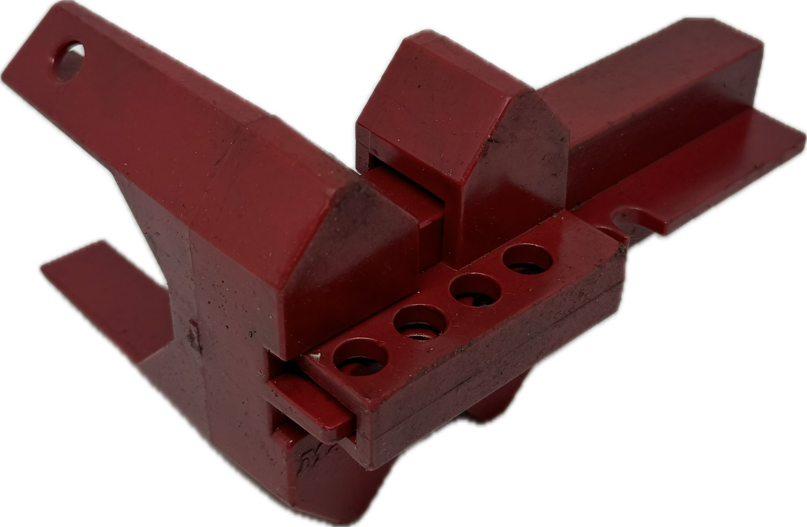 MASTER LOCK S3081 ADJUSTABLE VALVE LOCKOUT BALL TYPE P17500 RED USED