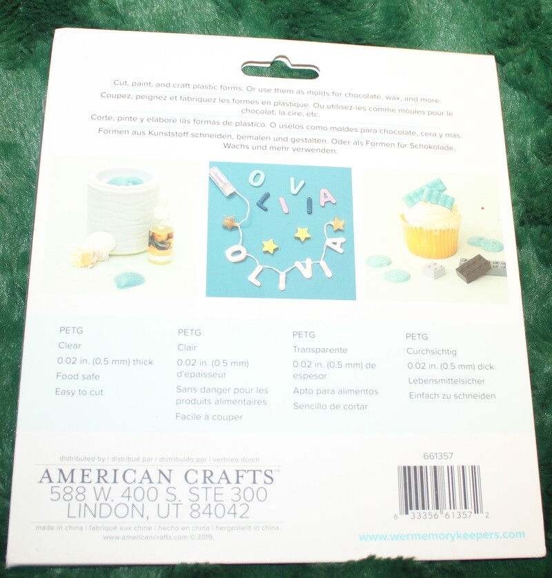 NEW We R Memory Keepers Mold Press Plastic Sheets 6/Pkg Clear 661357