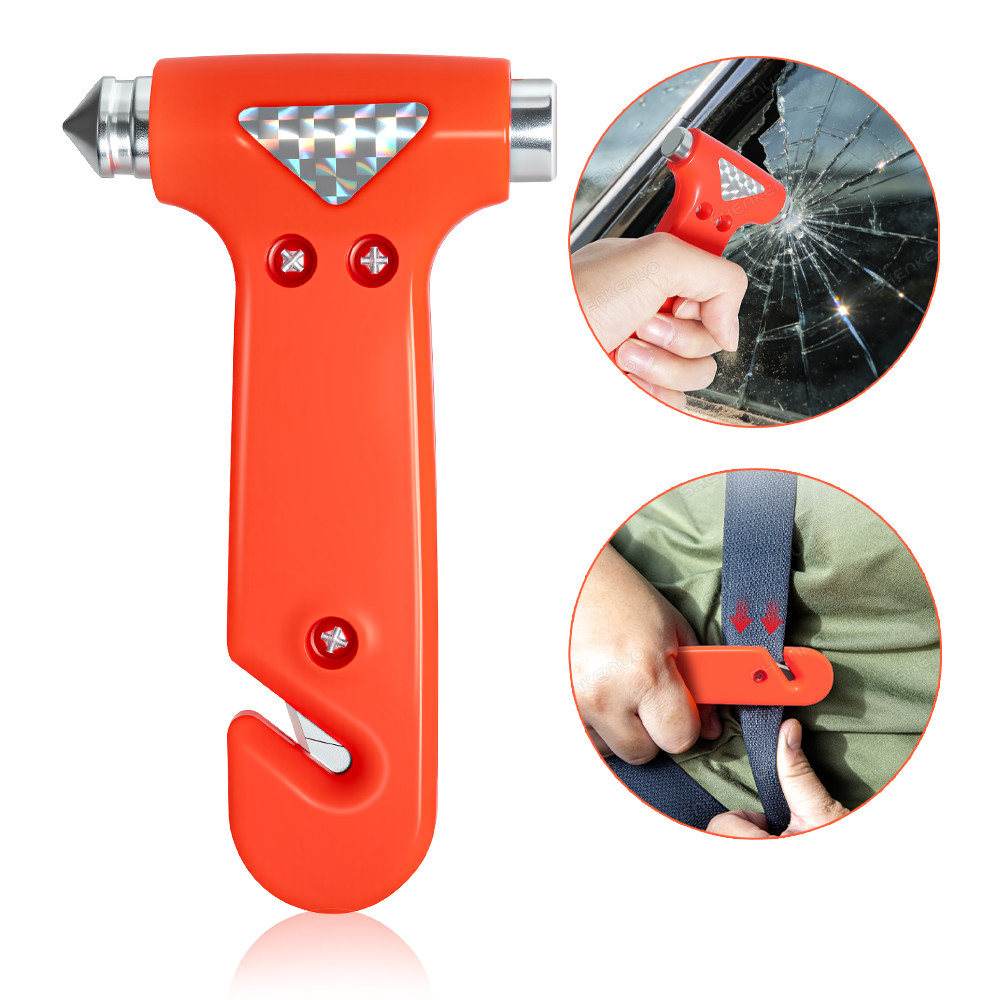 Emergency Glass Breaker / Window Hammer w/ Seatbelt Cutter Compact US Stock