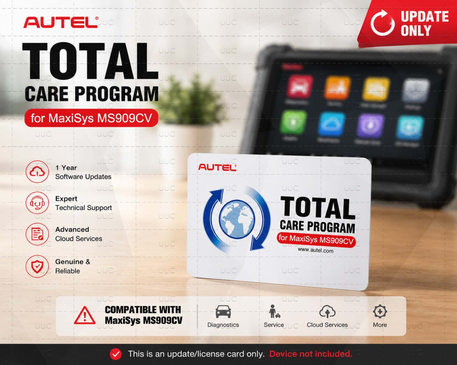 Autel MaxiSys MS909CV 1 Year Update Service TCP Card MS909CV1YRUP MSRP=$1,495