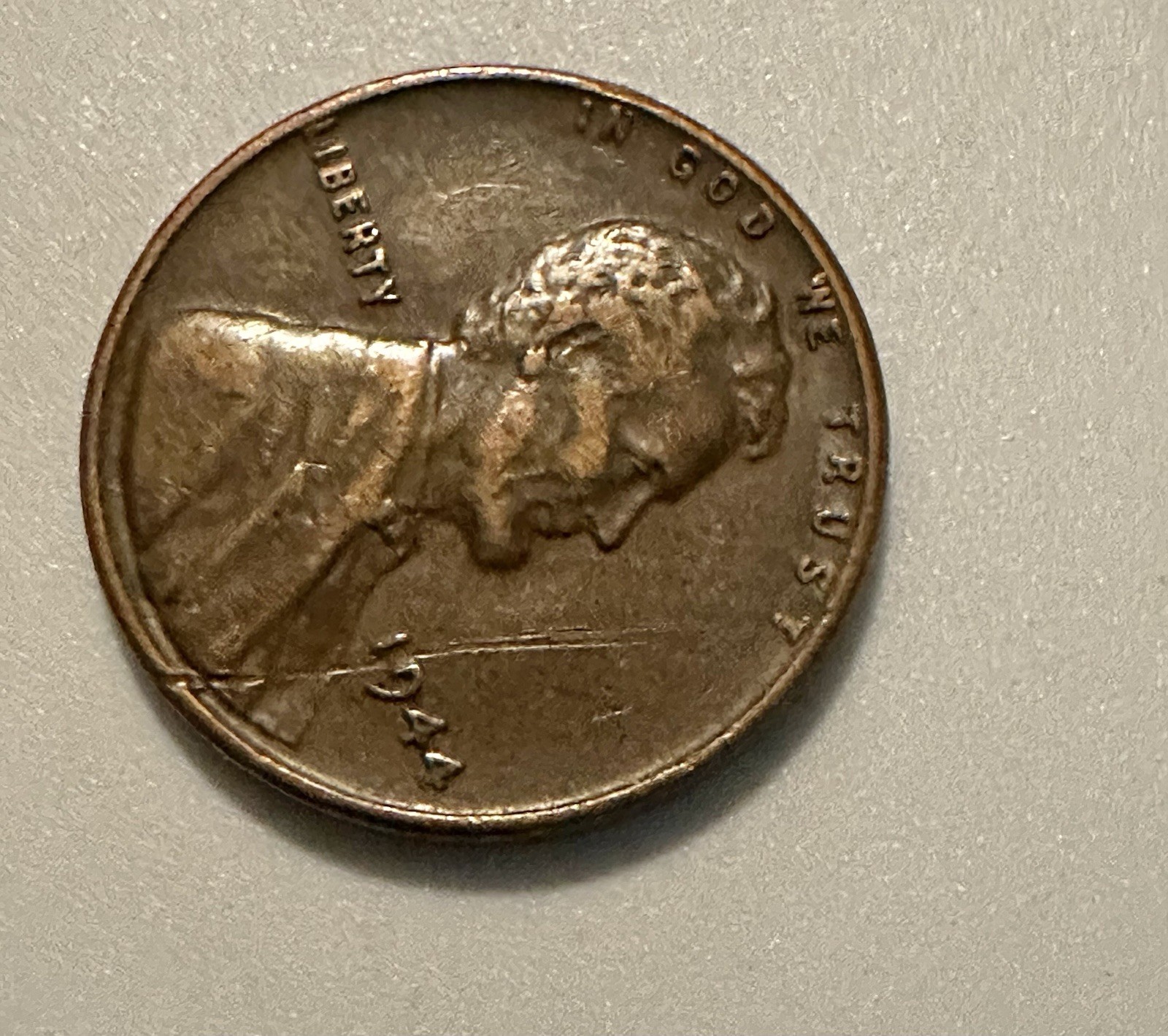1944 Lincoln Wheat Cent Strike-Through Error Coin (24FB)