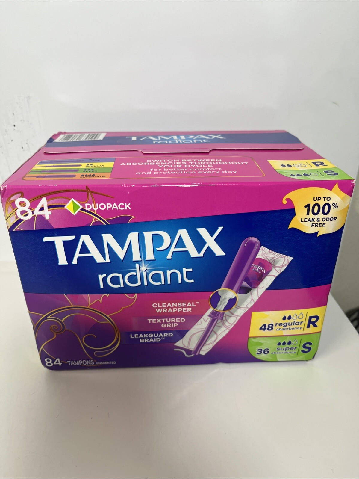 TAMPAX 784 CT, (48 Regular/36 Super)