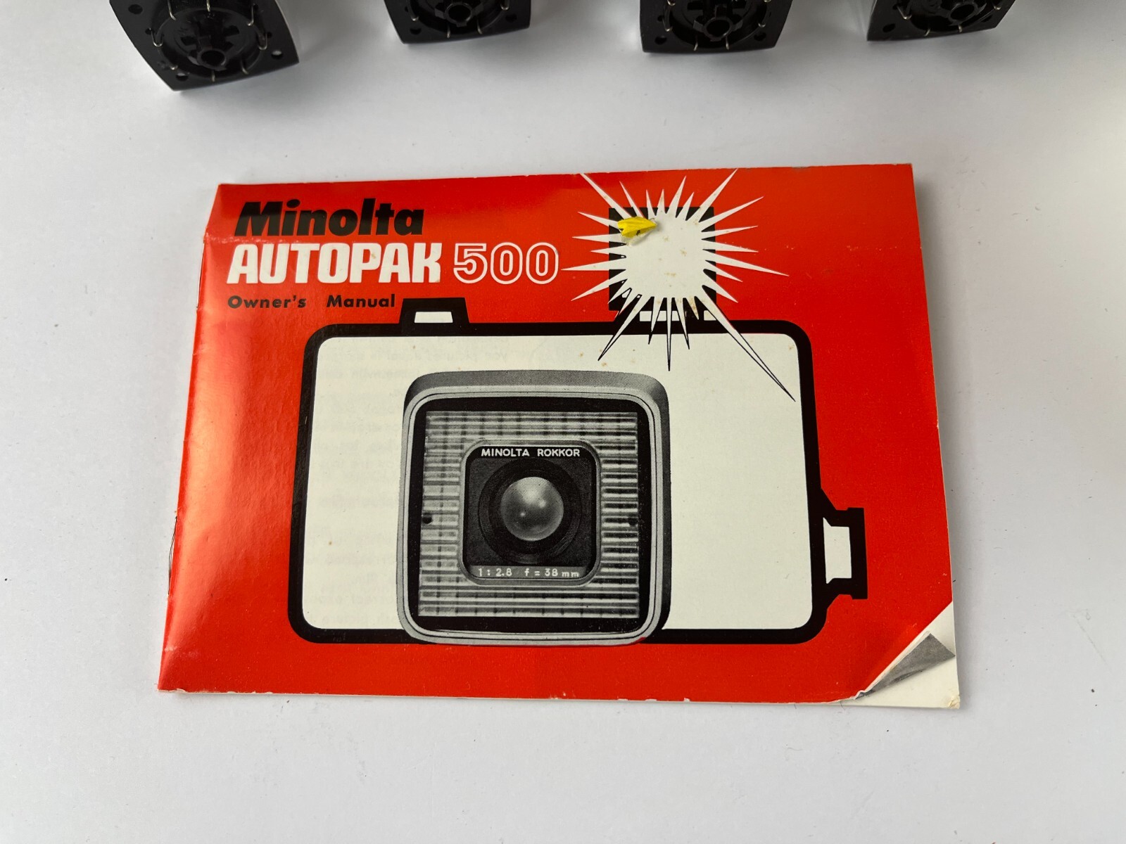 Minolta Autopack 500 Camera Bag Case Flash Bulbs Owners Manual Cubes