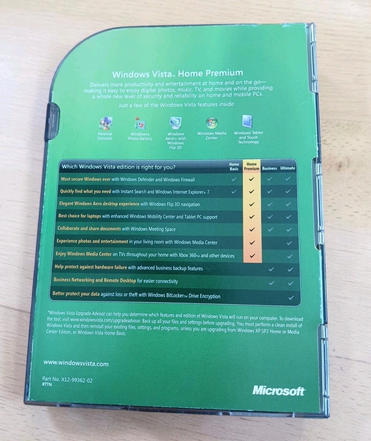 Microsoft Windows Vista Home Premium 32-Bit DVD Sealed