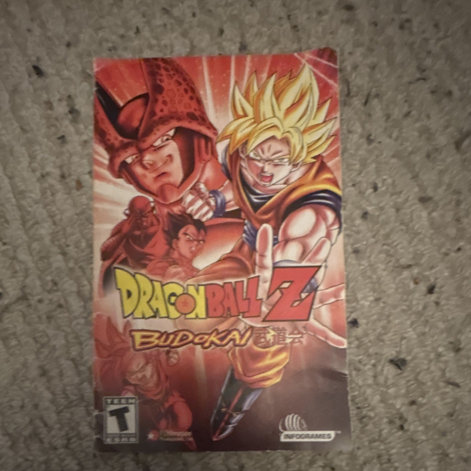 Infogrames Dragon Ball Z Budokai Original Manual Sony PlayStation 2, English