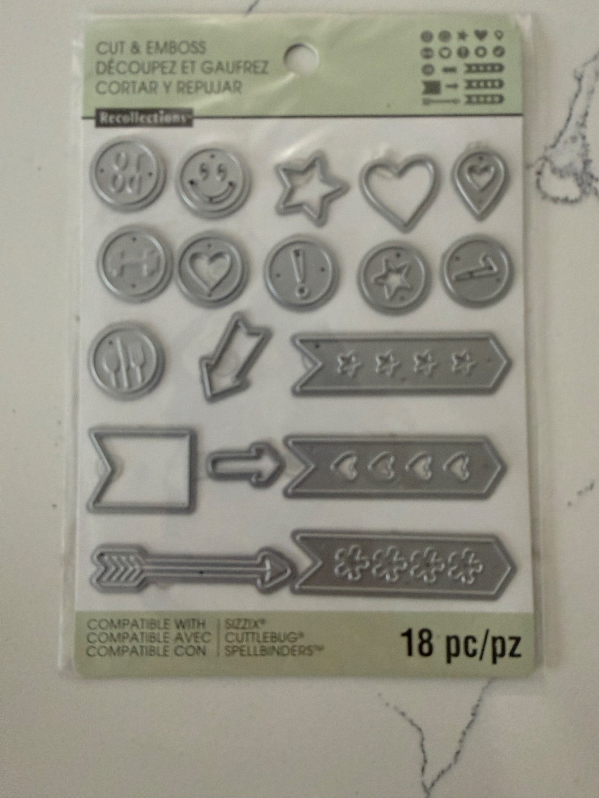 Recollections Sizzix Cuttlebug Spellbinder Cut & Emboss Banners Pennants 542696