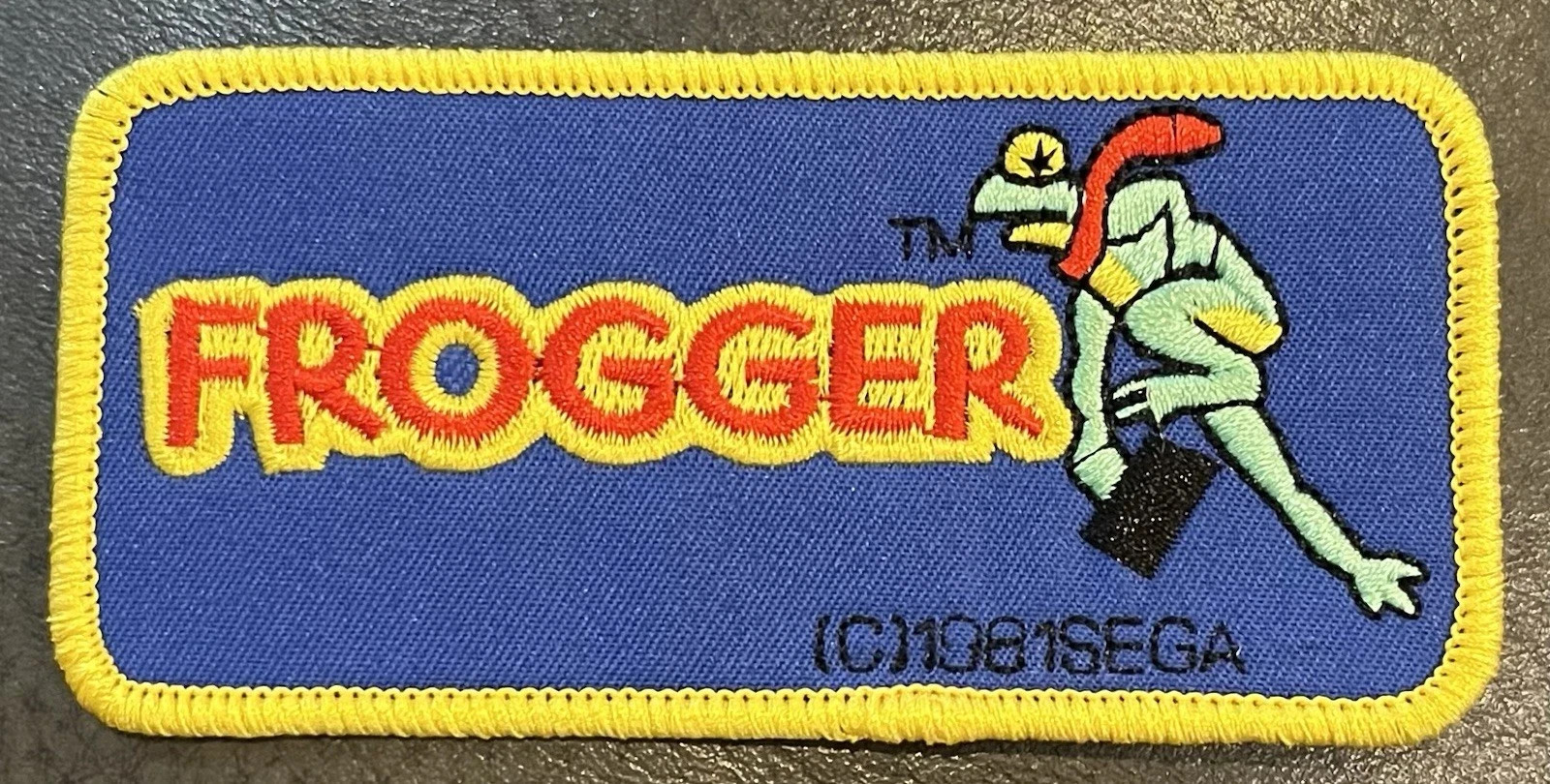 Frogger Sega Computer Vintage Style embroidered patch