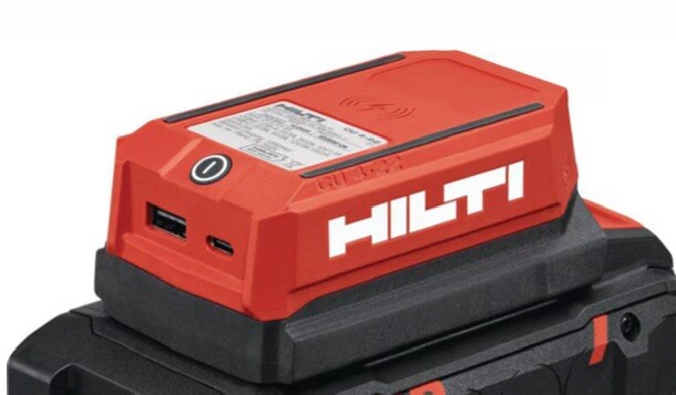 NURON Phone Charger HILTI CU 4-22 USB A, C Ports IPhone  Wireless Battery Charge