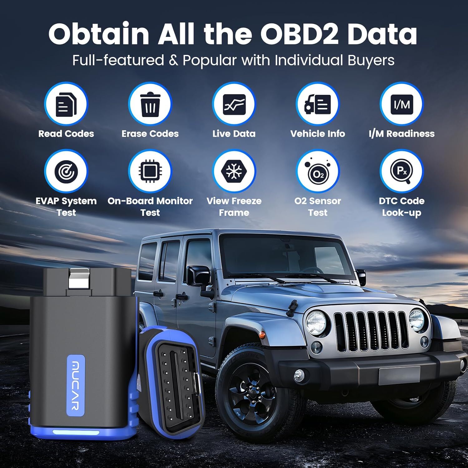 MUCAR DriverScan OBD2 Scanner Bluetooth Wireless Car Full System Diagnostic Tool