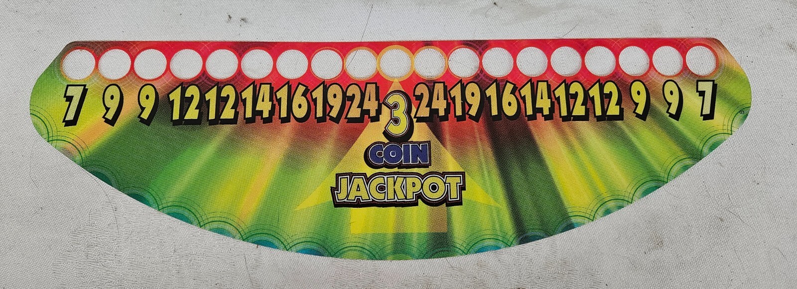 Sega MONOPOLY Arcade Ticket Redemption Game Light Bulb Panel OVERLAY Style 1