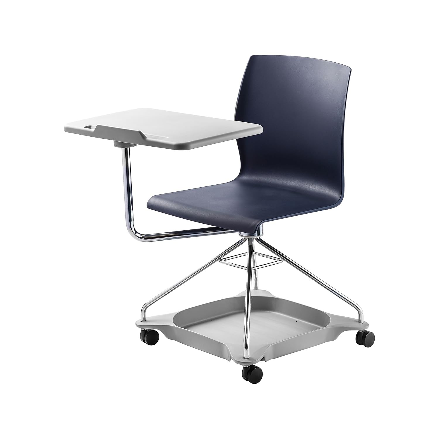 National Public Seating CoGo 25-inch Mobile Tablet Chair, Blue/Gray (COGO-04)