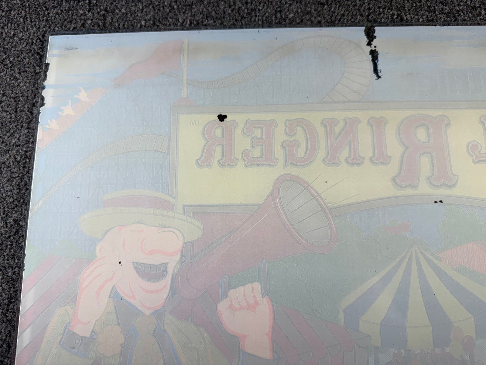 Gottlieb Bell Ringer Pinball Machine Game Backglass ORIGINAL