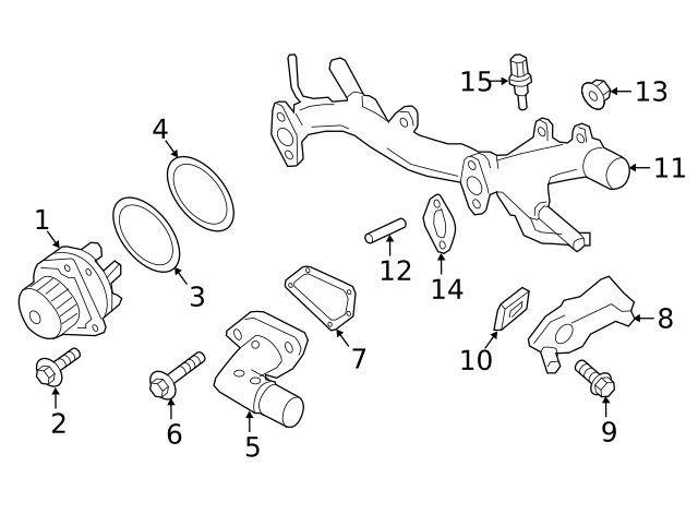 Genuine Nissan Engine Coolant Pipe Stud 14895-2Y52A