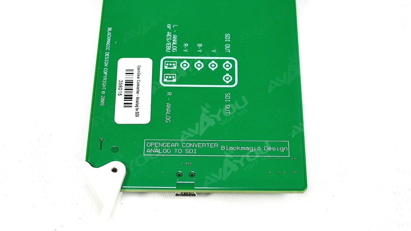 BMD Blackmagic Design openGear Converter Analog to SDI with Embedded Audio