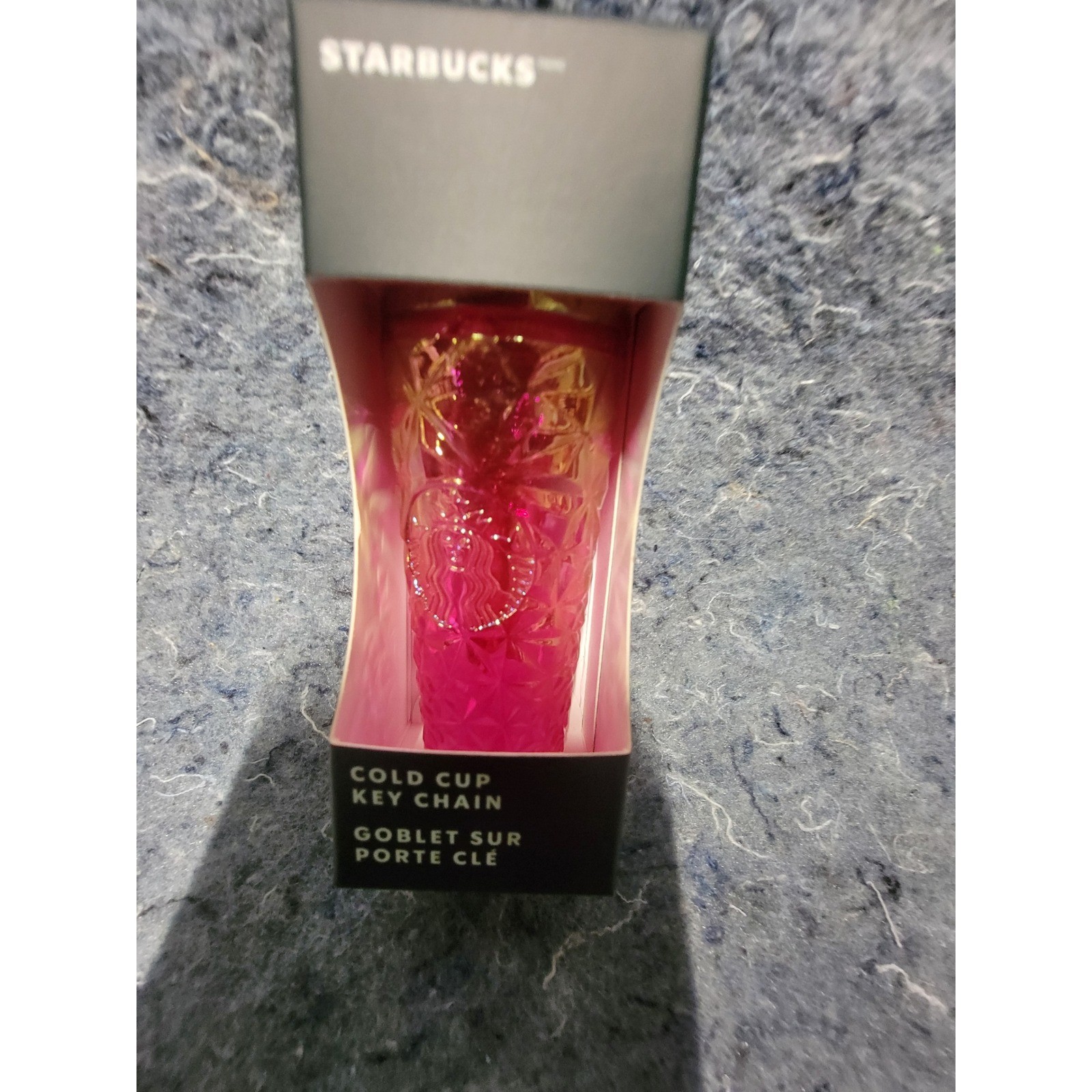 Starbucks Fall 2024 Pink Cold Cup Ornament Key Chain Charm