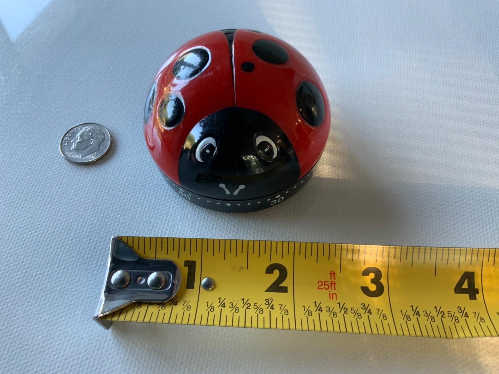 Ladybug Kitchen Timer 60 Minutes Cooking Spring Red Wind up Tool Egg Culinary
