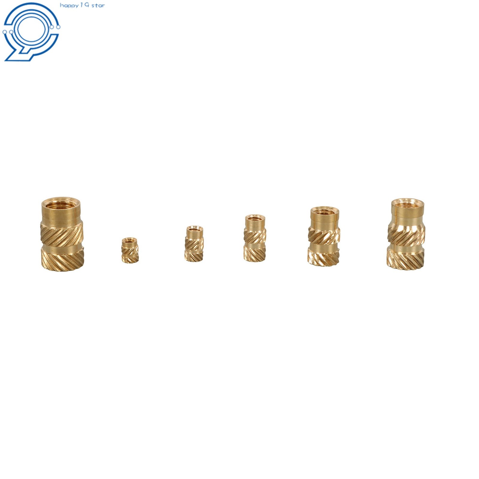 350Pcs M2-M6 Threaded Inserts, Female Thread Metric Knurled Nuts Assortment Kit
