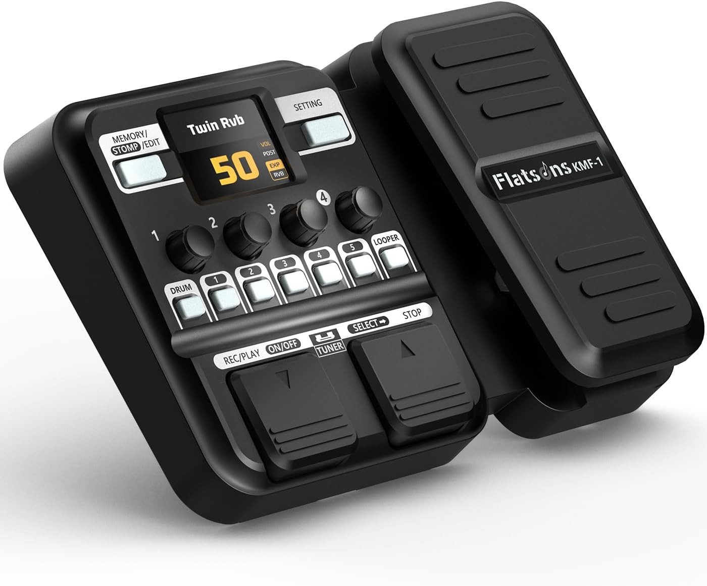 KMF-1 Guitar Pedal, 77 Effects Guitar Multi Effects Pedal with 50 Preset, 42 Dru