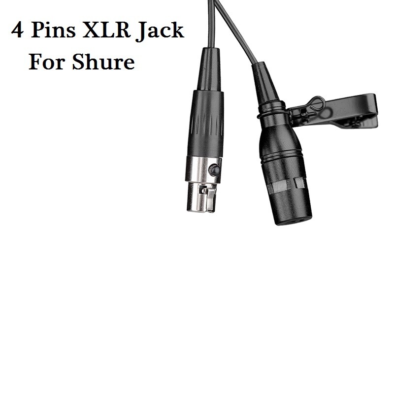 Lavalier Microphone for Shure UR1 Bodypack Transmitter 4-pin Mini-connector ta4f
