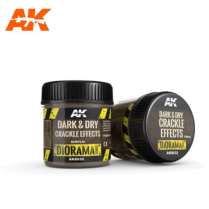AK-8032 AK Interactive Dark & Dry Crackle Effects - 100ml (Acrylic)