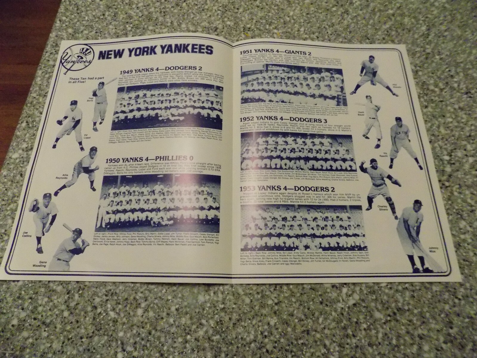 1978 NY Yankees Old Timers Day Program