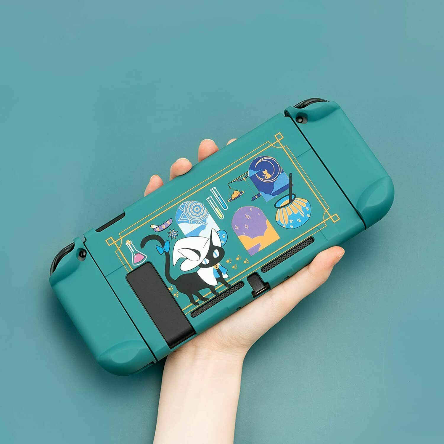 Geekshare Nintendo Switch Shell Alchemy Cat Cover Back Girp Protective Case