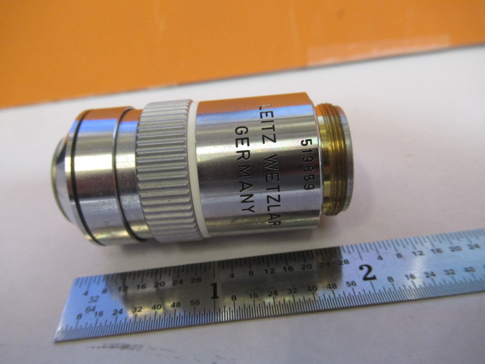 LEITZ GERMANY OBJECTIVE 100X /160 MICROSCOPE PART OPTICS AS PICTURED &85-B-35