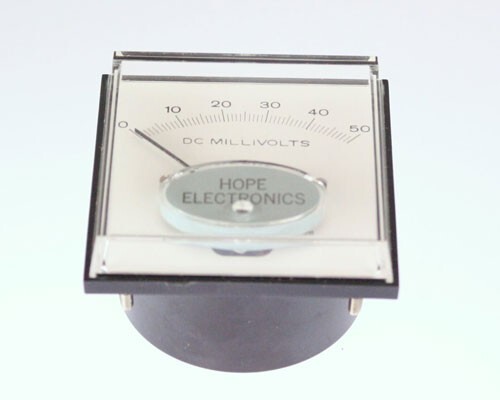 930018 Hope Electronics Panel Mount Analog Display Volt Meter 0-50mV DC