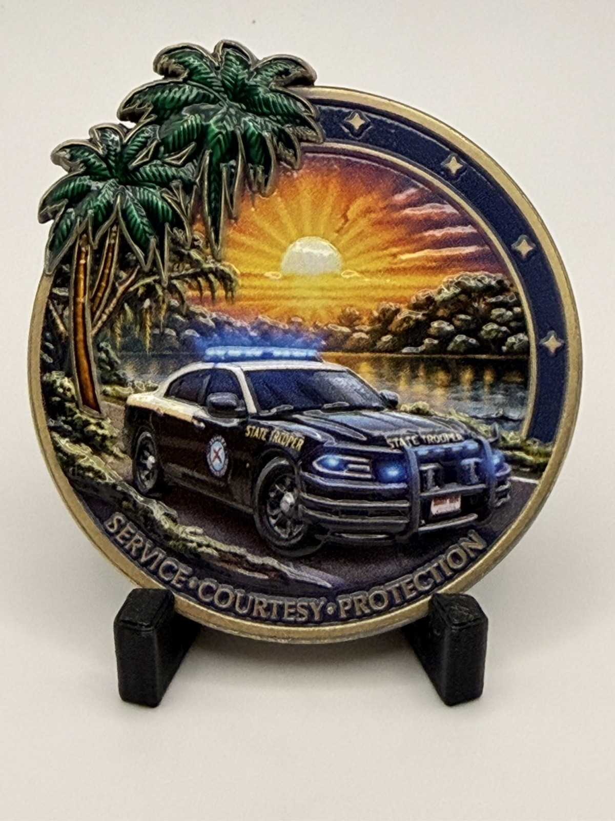 Florida Highway Patrol Challenge Coin, Police Challenge Coin, 2.5”, 3D, FHP